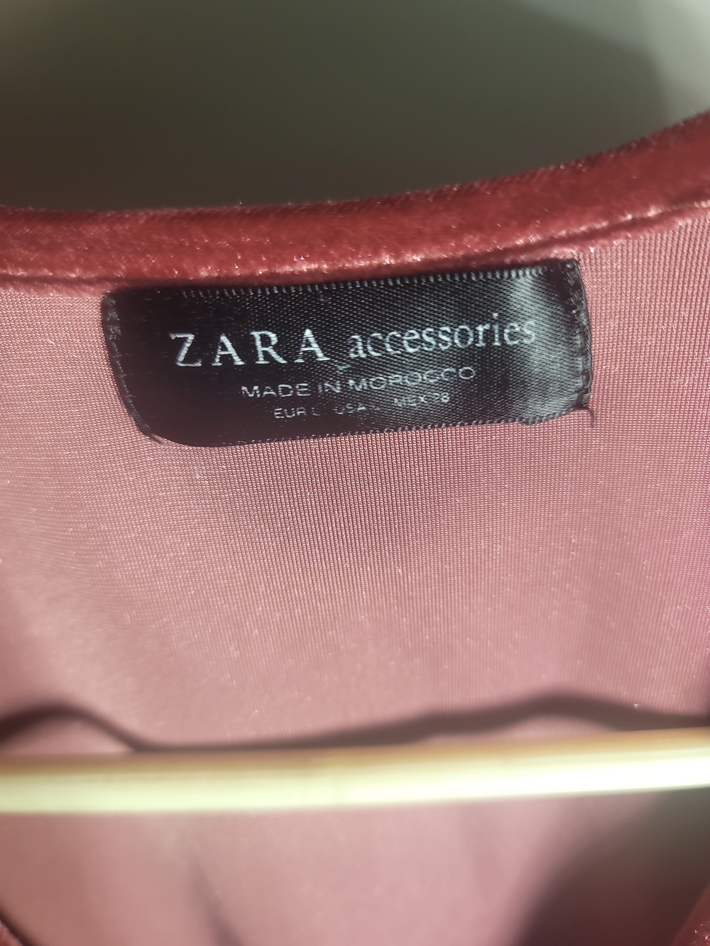 Zara Burgundy Velvet Surplice Bodysuit - Picture 2 of 8